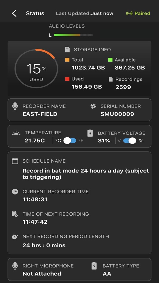#1. Song Meter Configurator (iOS) 来自: Wildlife Acoustics