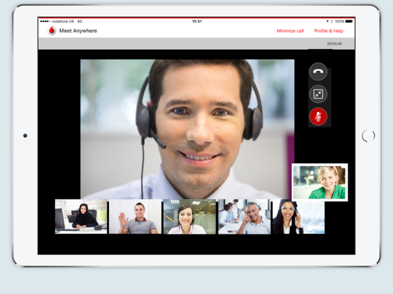 Vodafone Meet Anywhere iPad screenshot 4 - Business app