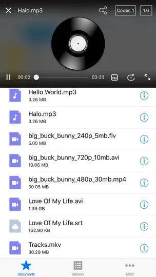 Captura de pantalla de APlayer - Alook Player en iPhone 5
