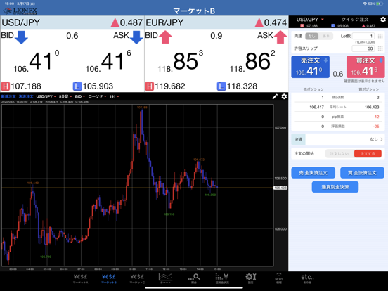 LIONFX for iPad バーチャルトレードのおすすめ画像2