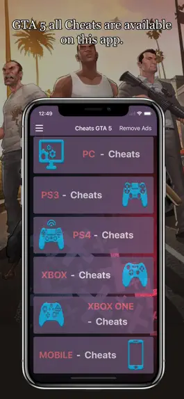 Game screenshot All Cheat Codes for GTA 5 mod apk