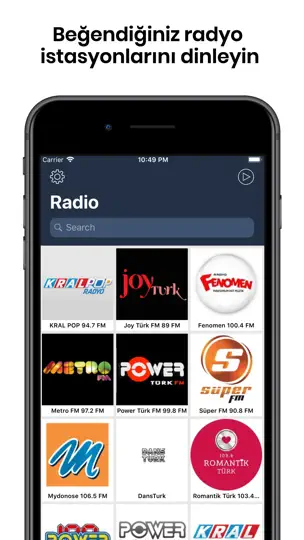 Radyo Ve Müzik Canlı FM Oyuncu iPhone Ekran Görüntüsü 1