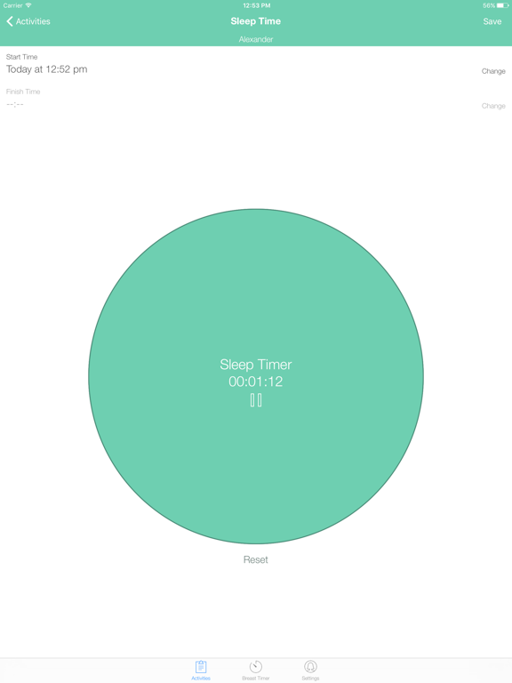 BoobieTime Breast Feeding App iPad screenshot 4 - Medical app