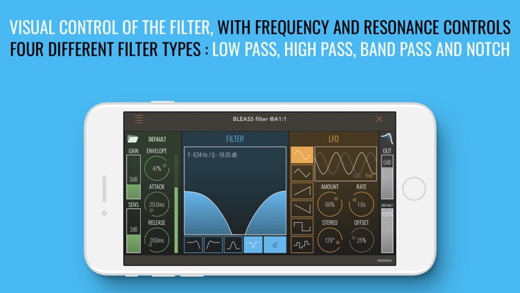 BLEASS Filter AUv3 AudioPlugin