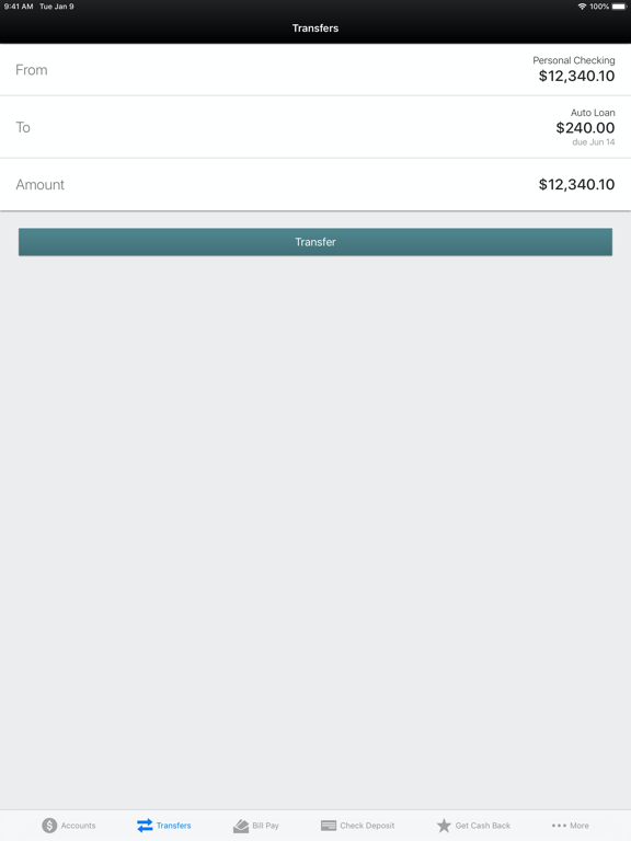 Arizona Central Credit Union iPad screenshot 4 - Finance app
