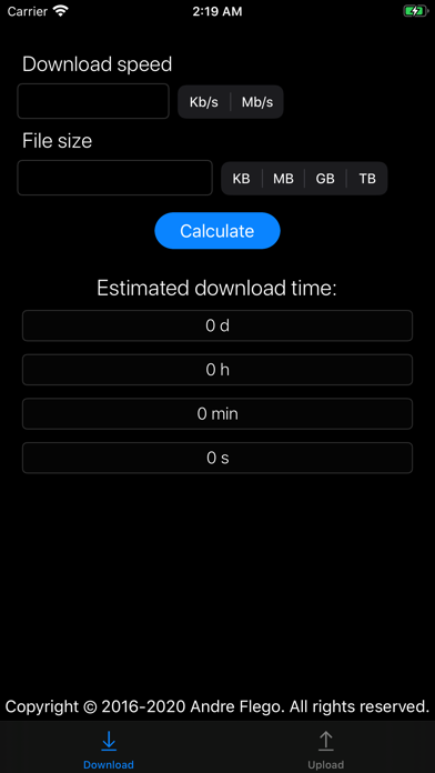 Screenshot #2 pour DownloadUpload Time Calculator