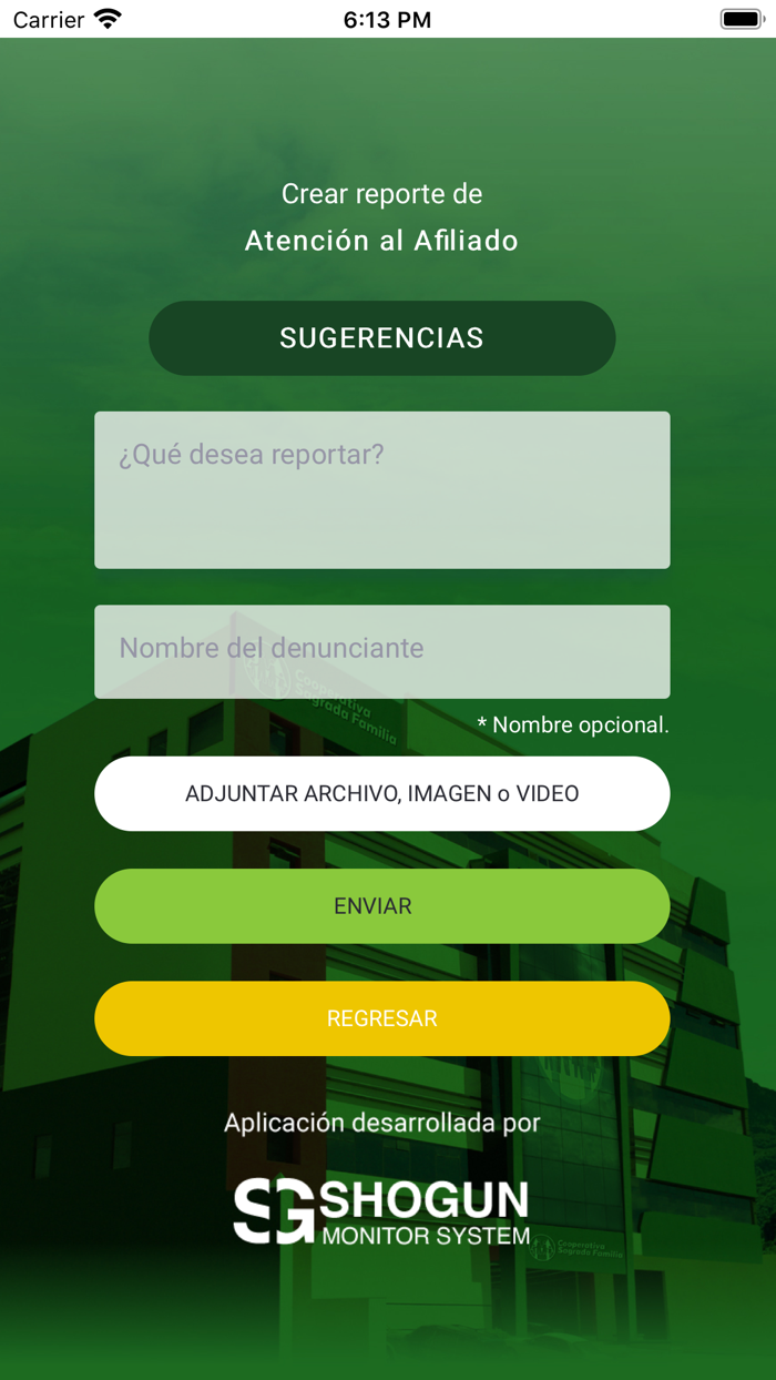 COOP SAGRADA FAMILIA – RECLAMO