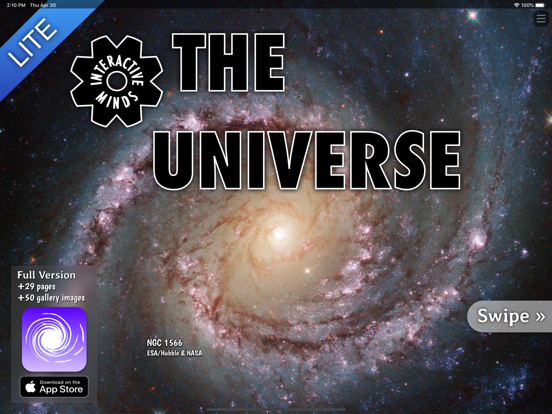 The Universe (Lite) iPad screenshot 1 - Education app