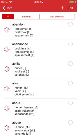 Game screenshot Tureng Vocabulary Notebook apk
