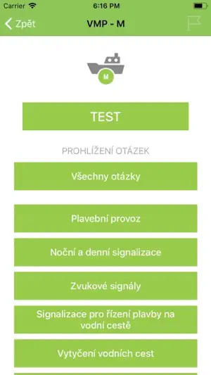 Kapitánské zkoušky - testy screenshot 2