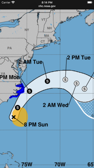 NOAA Hurricane Center Screenshot 2