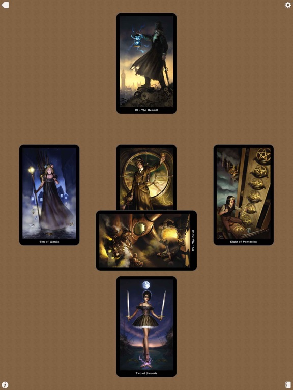 Steampunk Tarot iPad screenshot 5 - Entertainment app