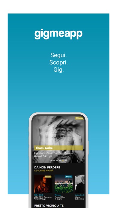 Screenshot #1 pour Gigmeapp concerti