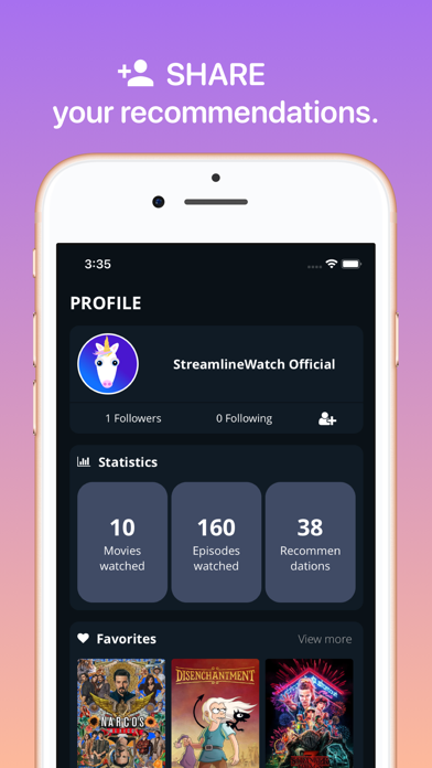 StreamlineWatch - Movies & TV Screenshot