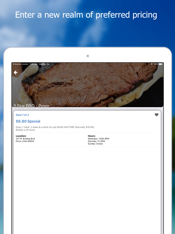 PerkNow iPad screenshot 3 - Business app