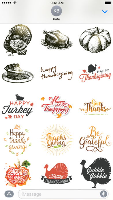 Screenshot #2 pour Thanksgiving Day Stickers