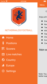 Netherlands Soccer live screenshot