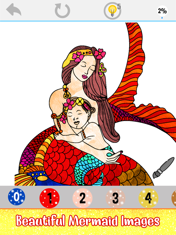 Adult Color By Number Art Book iPad screenshot