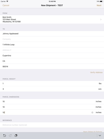 Easy Shipper iPad screenshot