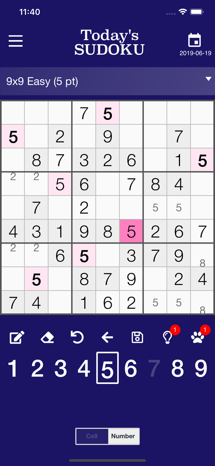 Sudoku — Next Number Puzzle