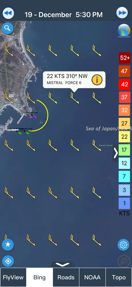 바람 예보 Wind forecast