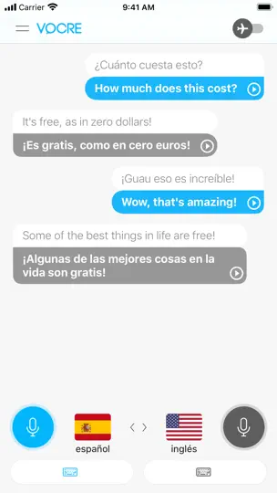 Captura de pantalla de Spanish Traductor By Vocre en iPhone 4