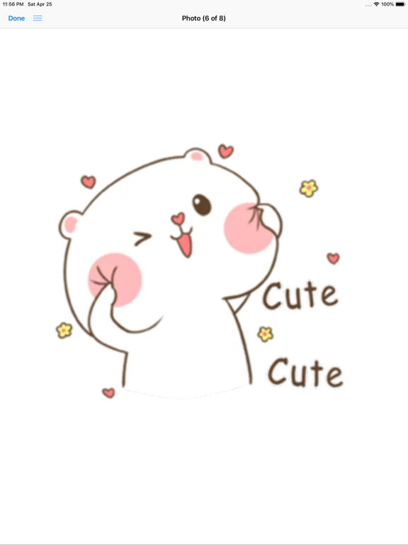 TuaGom Cute Rabbit iPad screenshot 7 - Stickers app