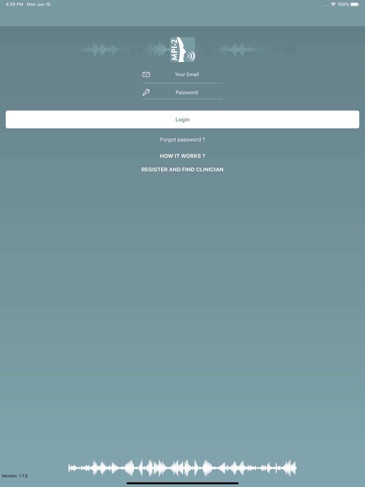 MPI-2 Stuttering Treatment ipad screenshot 1