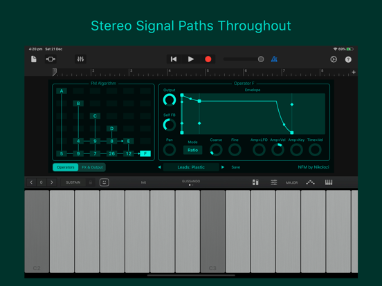 Screenshot #6 pour NFM – AUv3: FM Synth