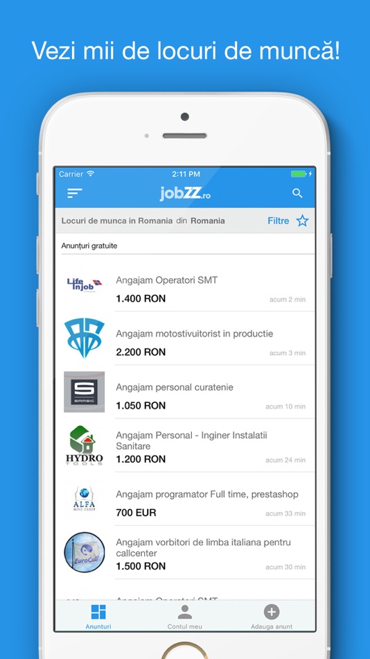 JobZZ.ro - Locuri de muncă - 1.8.0 - (iOS)