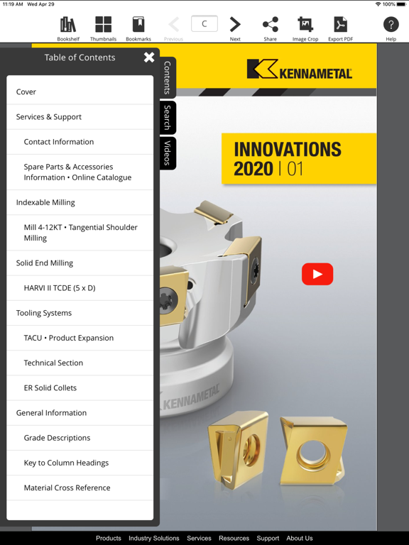 Kennametal Catalogs iPad screenshot 3 - Business app