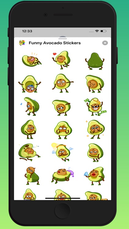 Funny Avocado Animated Sticker screenshot-3