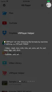 vrplayer : 2d 3d 360° video iphone screenshot 3