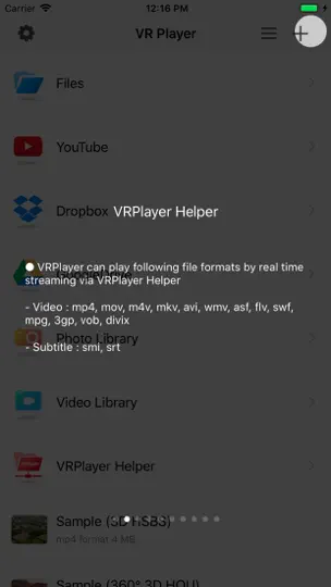 Скриншот VRPlayer : 2D 3D 360° Video на iPhone 3