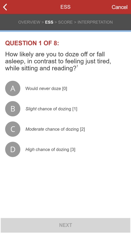 Narcolepsy Screener