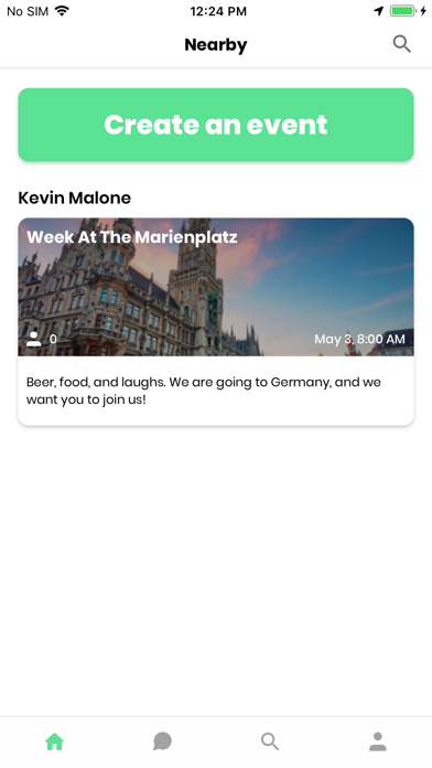 CatchUs - Events near you iPhone screenshot 1 - Lifestyle app