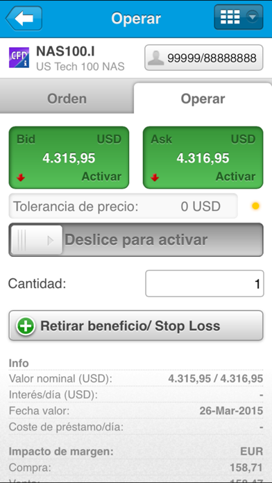 Screenshot #1 pour Self Bank - CFDs y Divisas