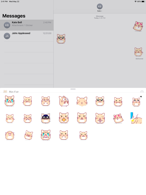 Screenshot #5 pour Big Cat: Animated Stickers