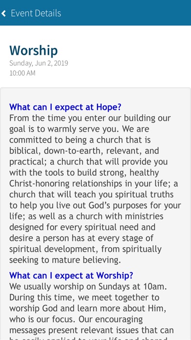 Hope Ministries MN screenshot 2