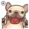 Animated Funny French Bulldog delete, cancel