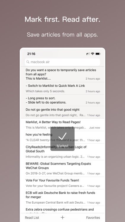 Marklist - Manage Later Things screenshot-0