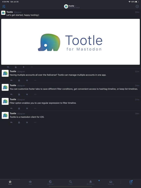 Screenshot #4 pour Tootle for Mastodon