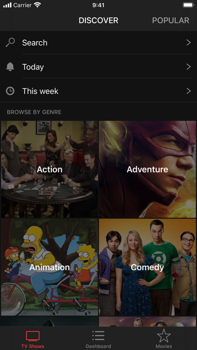 Action! TV & Movies Tracker Screenshot