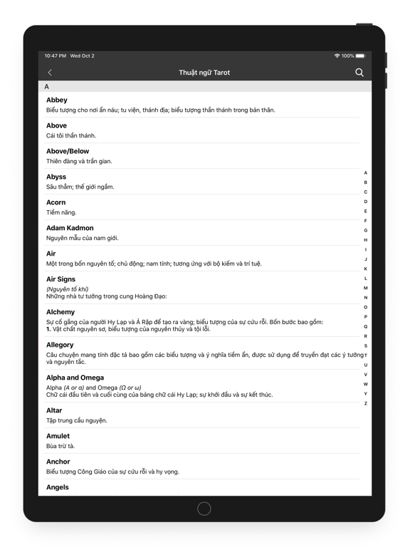 Tarot Codex iPad screenshot 4 - Book app