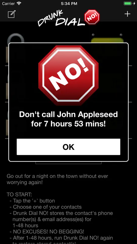 Drunk Dial NO! Block Mistakes! screenshot 2 of 3