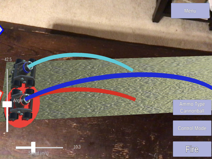 AR Projectile Physics Sim