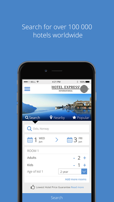 HEI Online Hotel Reservations Screenshot