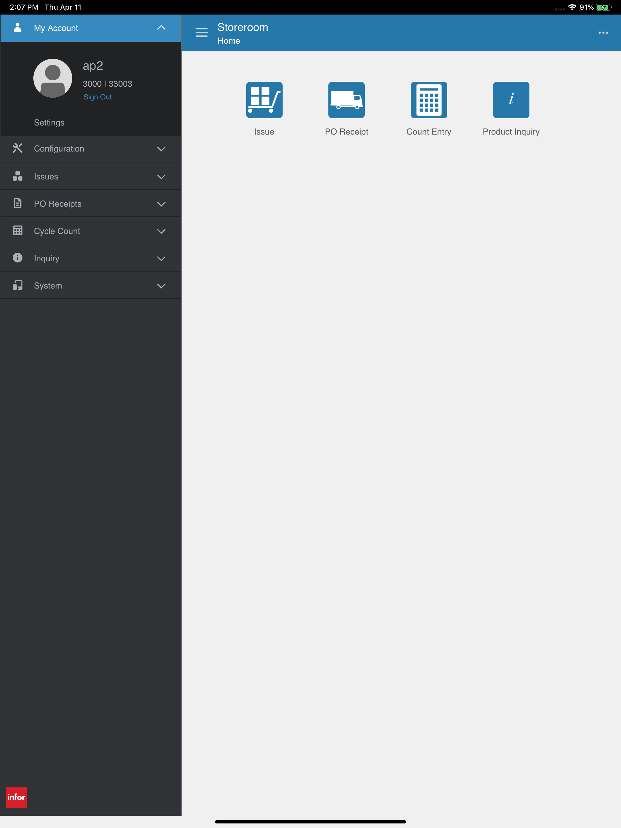 Infor Storeroom Mobile