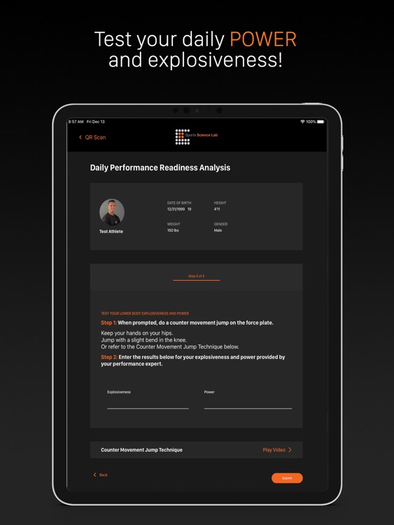 Athlete Readiness Kiosk