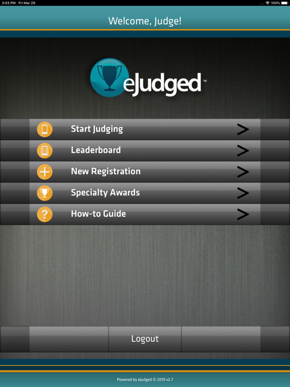 eJudged iPad screenshot 1 - Productivity app